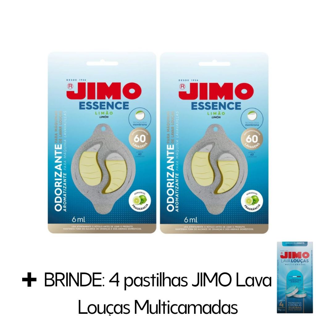 Kit 2x Jimo Essence Limão 6ml + BRINDE | Odorizante para Lava-Louças | Até 120 Lavagens | Elimina Odores em Oferta na Shopee
