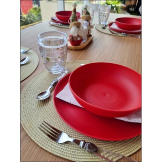 PRATO FUNDO PLASTICO LINHA COLOURS  1,200 LT ,COZINHA DIVERTIDA ,VAI NO MICRO-ONDAS. em Oferta na Shopee