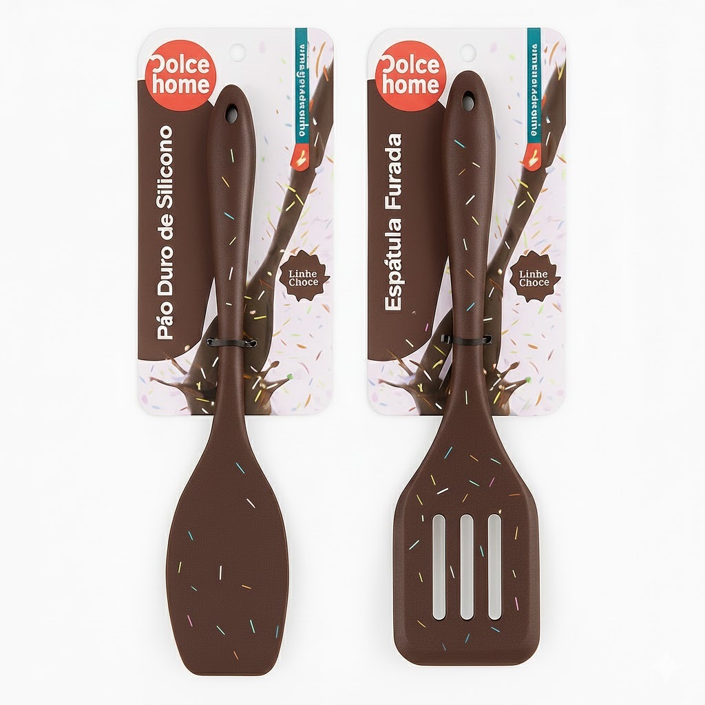 Kit Espátula Furada Pão Duro Cozinha Confeitaria Linha Candy Silicone Resistente Calor Utensílios em Oferta na Shopee