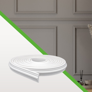 Roda Meio Boiserie de EVA Flexível Autocolante 3,8cm de altura Rm61 | Envio FULL em Oferta na Shopee