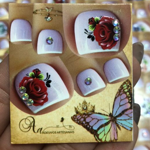 Adesivos 3D para Unhas – Kit Completo com 10 Pares de Puro Estilo!💅🌸