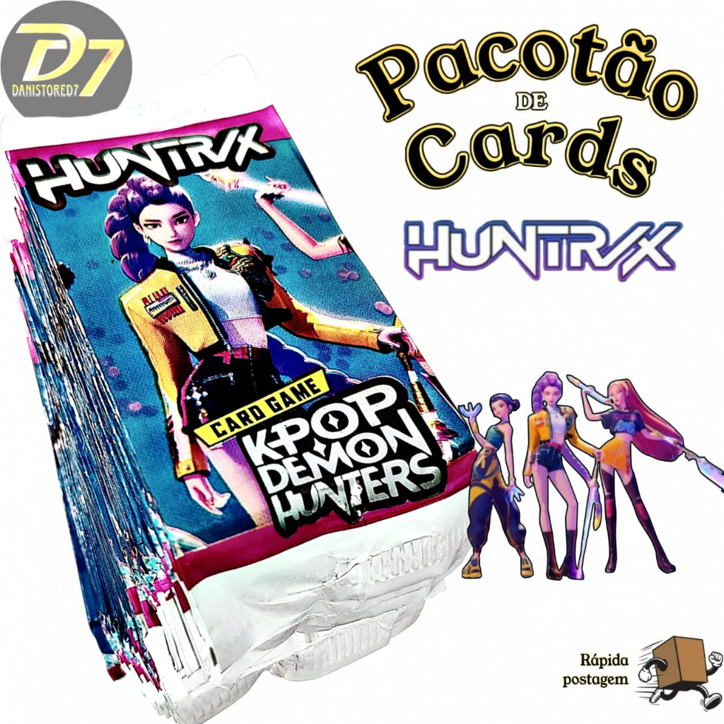 kit 200 Cards figurinhas do K-POP DEMON HUNTERS para bater > kit de 50 / 100 / 150 / 200 Pacotes em Oferta na Shopee