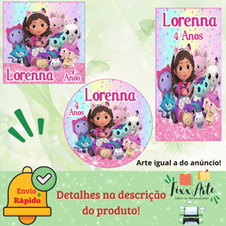CASA MÁGICA DA GABY- 100/60/40 Adesivos Personalizados para Festas ( Envia Rápido) em Oferta na Shopee