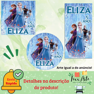 FROZEN- 100/60/40 Adesivos Personalizados para Festas ( Envia Rápido) em Oferta na Shopee