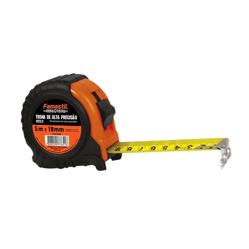 Trena Emborrachada de Alta Precisão Famastil 5m x 19mm – Resistência e Medição Profissional