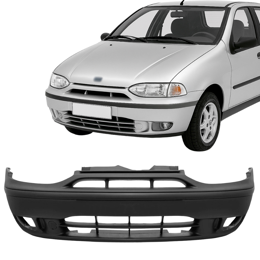 Parachoque Dianteiro Palio 1996 1997 1998 1999 2000 Preto Com Furo em Oferta na Shopee