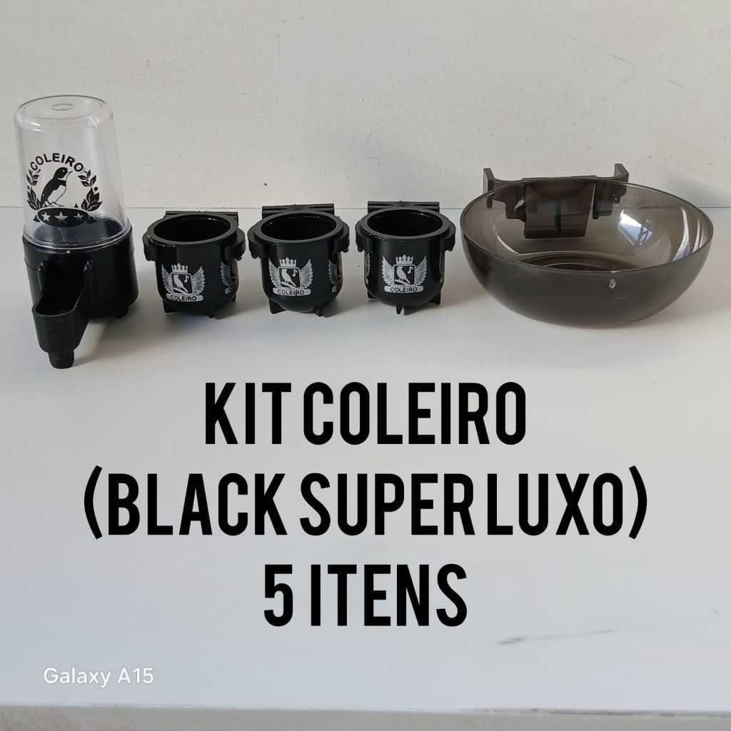 Kit Coleiro ( BLACK SUPER LUXO 5 PEÇAS) em Oferta na Shopee