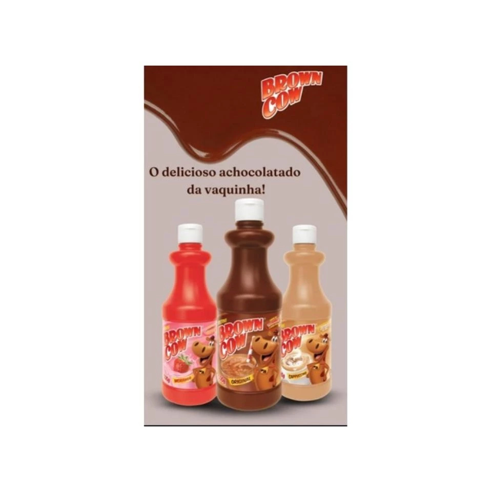 🔥 MEGA PROMOÇÃO! Achocolatado Brown Cow 450g • Chocolate / Morango / Cappuccino • Kit 1 a 3 Unidades