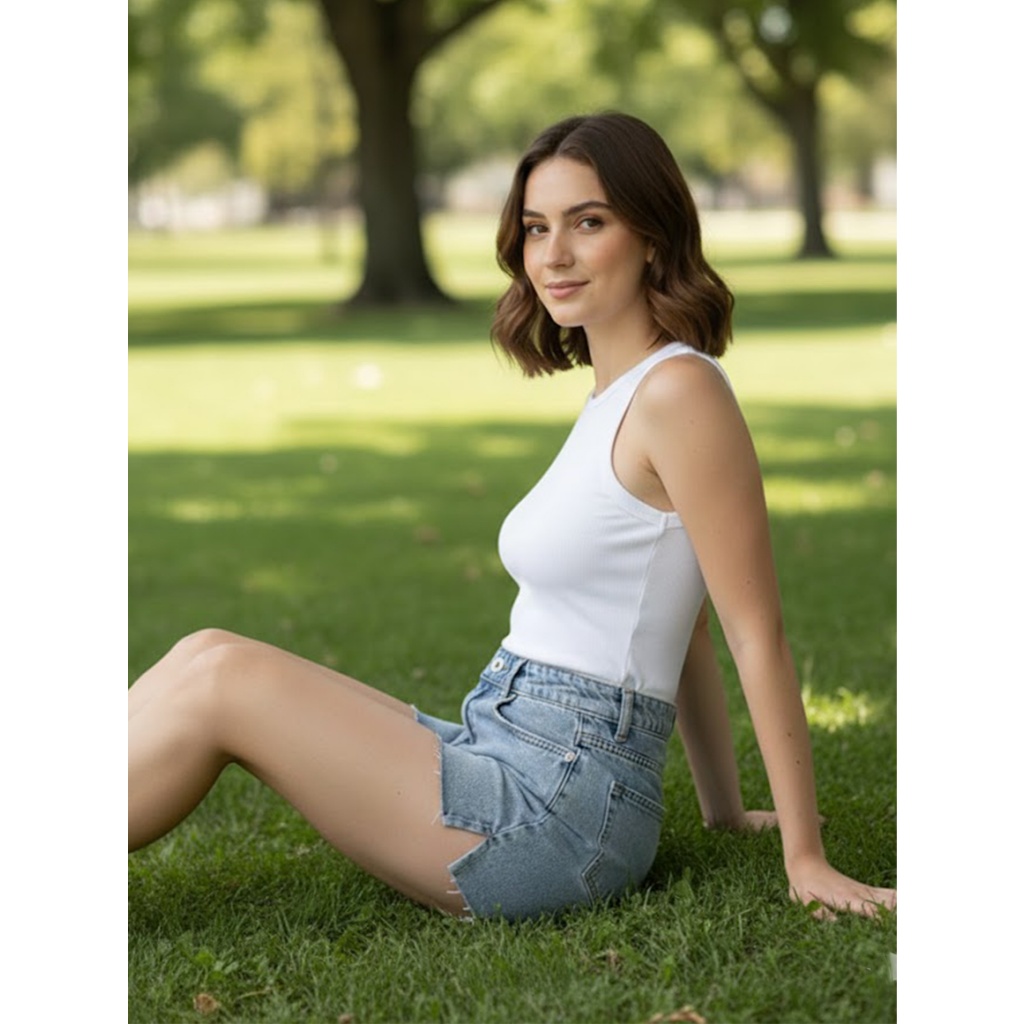 Shorts Jeans feminino de Cintura Alta Design com Fenda Estratégica  Alonga as Pernas, Emagrecedor e Versátil