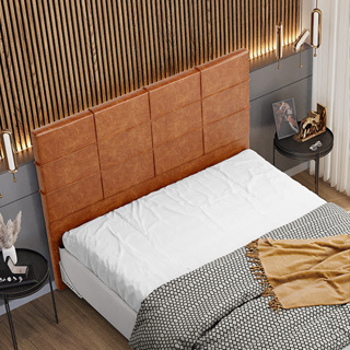 Cabeceira Cama Box Casal 140 cm Roma W01 Couríssimo Camel - Lyam em Oferta na Shopee
