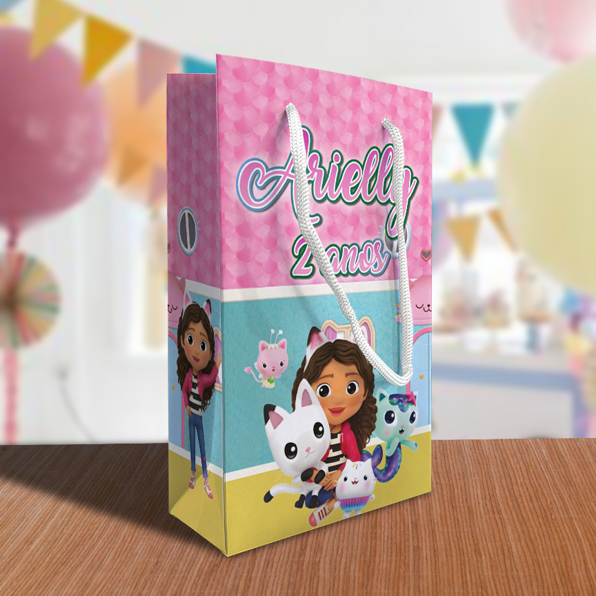 Sacolinhas Personalizadas Festa Casa Mágica da Gabby (12x20x5,5cm LxAxP) Lembrancinha em Oferta na Shopee