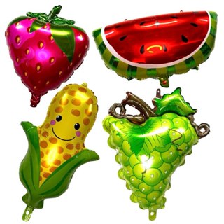 Kit c/ 12 Balão Metalizado Frutas 3D Melancia Morango Milha Uva Decoração Festa Enfeite em Oferta na Shopee