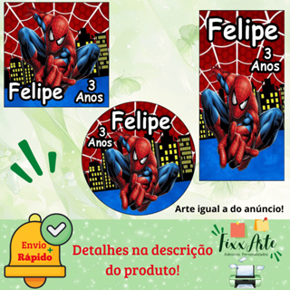 HOMEM ARANHA- 100/60/40 Adesivos Personalizados para Festas ( Envia Rápido) em Oferta na Shopee