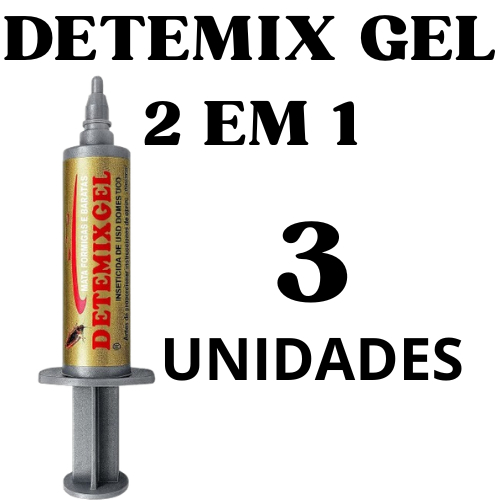 Kit com 3 Detemix Gel 2 em 1: Contra Baratas e Formigas em Oferta na Shopee