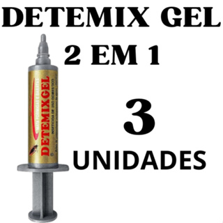 Kit com 3 Detemix Gel 2 em 1: Contra Baratas e Formigas em Oferta na Shopee