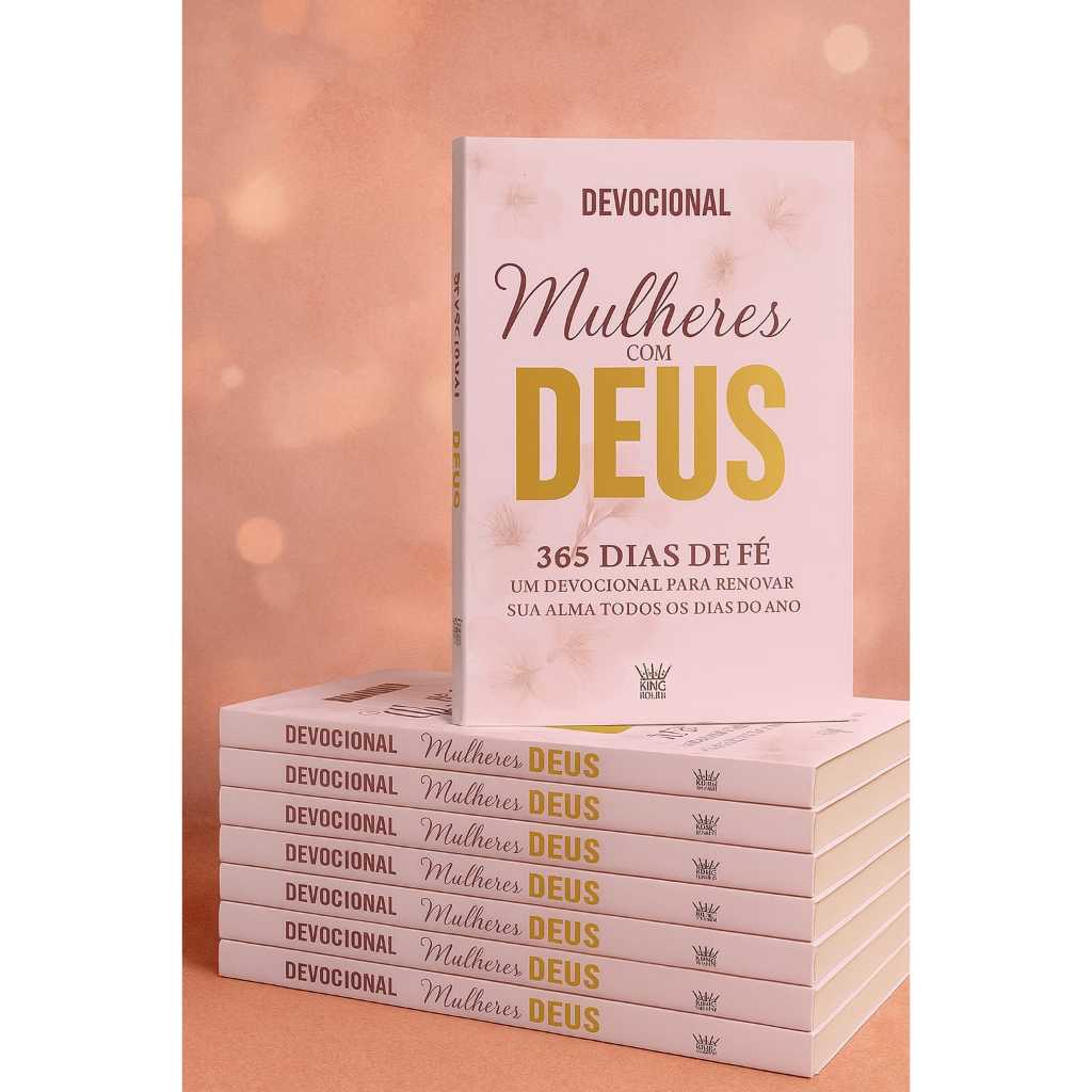 kit  com 70 Livros Mulheres com Deus - 365 Dias de Fé -  Devocional o Melhor preço atacado e varejo