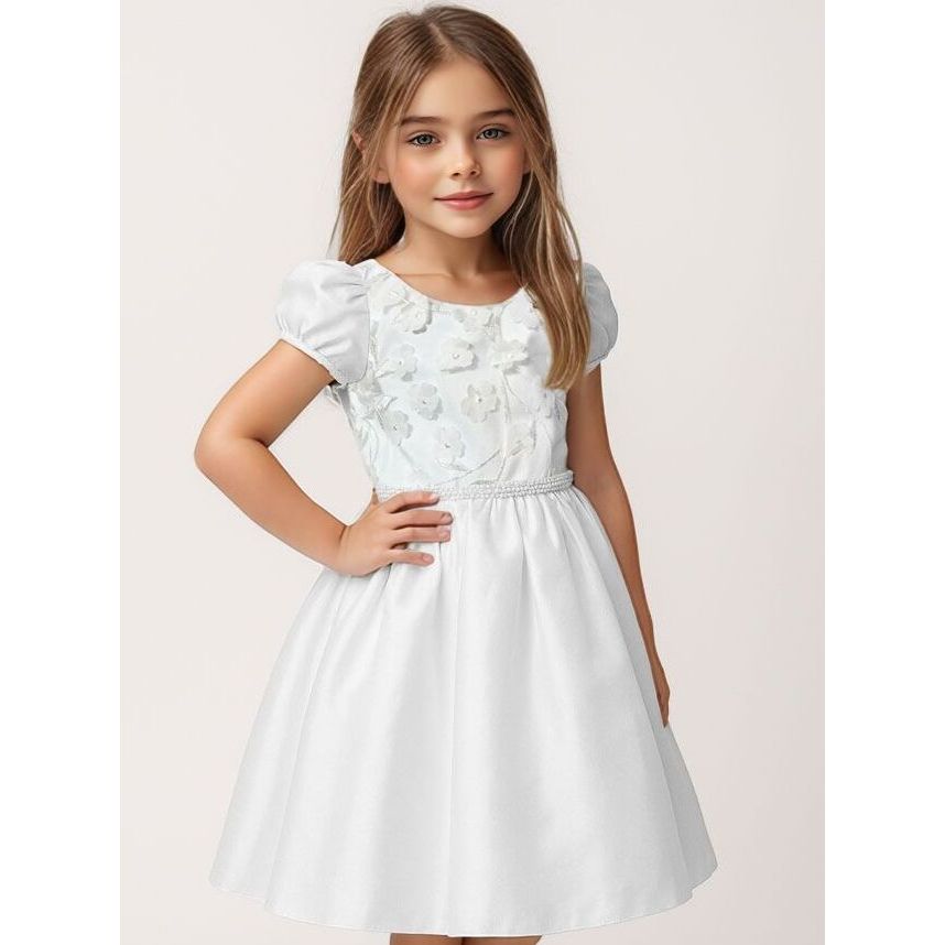 Vestido Formatura Branco Infantil Aniversário Daminha Batizado Festa Casamento Princesa Veneza