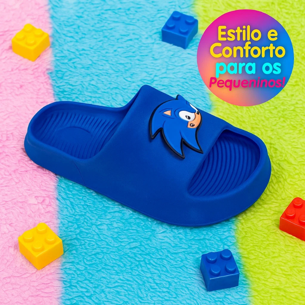 Chinelo Slide Infantil Menino Menina Personagem Escolinha Chinelo Nuvem Infantil Desenho Sandália para Crianças