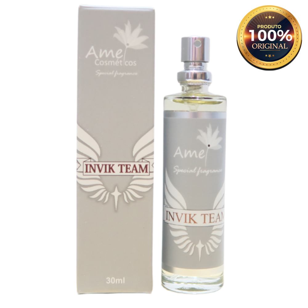 Invik Team Perfume Masculino Amei Cosméticos 30ml Alta Fixação Essência Importada Parfum