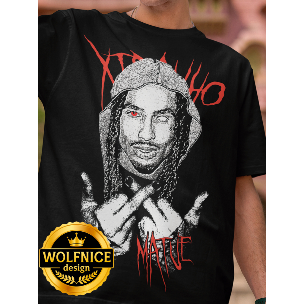Camiseta Matuê Xtranho Rap Trap Rap Nacional Trap Hip Hop Streetwear Camisa Preta Unissex Masculina Feminina Algodão DTF