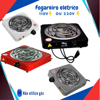 Fogao Fogareiro Eletrico 1000w 1 Boca Portatil Camping 110V - 220V em Oferta na Shopee