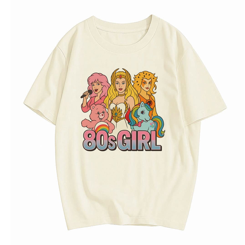 Camiseta 80s Girls - [Limitada Premium] Blusa estampada divertida retro personagens vintage presente