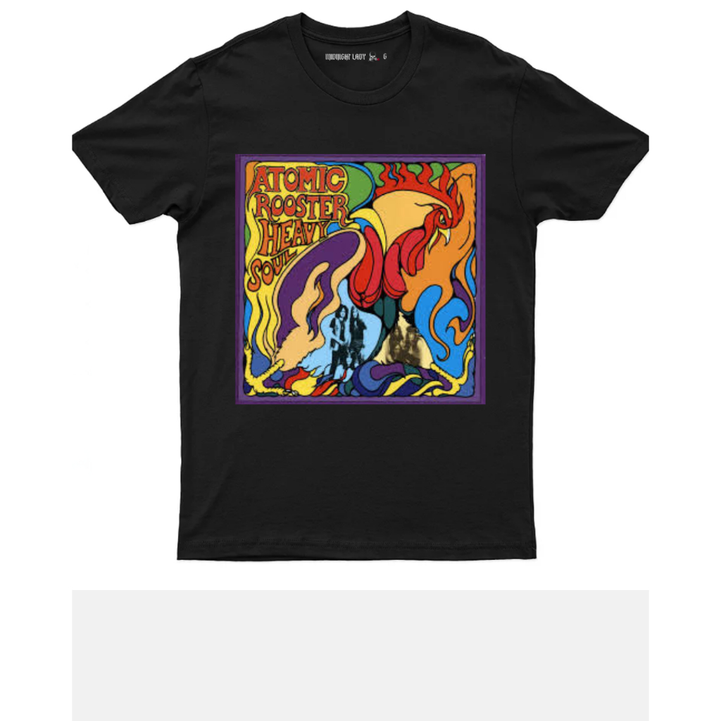 Camisetas Anos 70 hardão rock ATOMIC ROOSTER  - Fido Dido Hang Loose Lightning Bolt PLUS SIZE