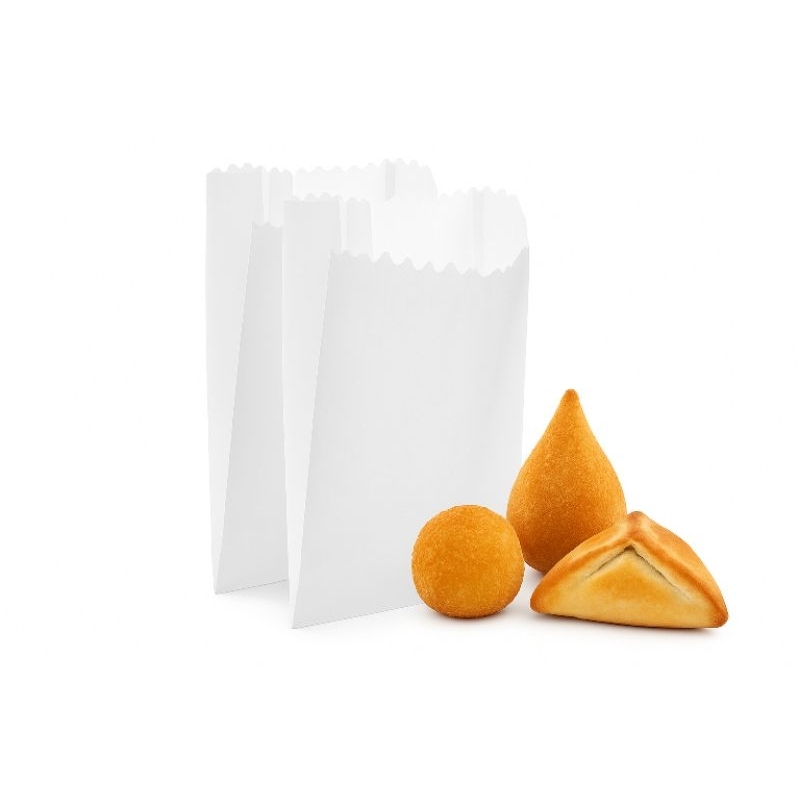 Saco de Papel para Mini Lanche 12x8 - Festas>Salgados em Oferta na Shopee
