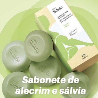 Caixa de Sabonete Natura Com 5 Unidades de 90g cada Alecrim e Sálvia