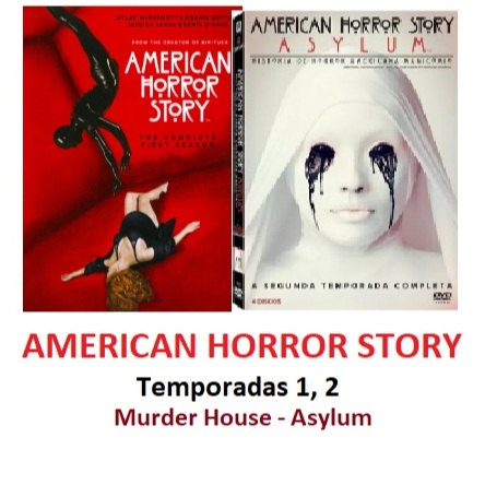 American Horror Story - DVD - Temporadas 1 e 2 - 8 discos