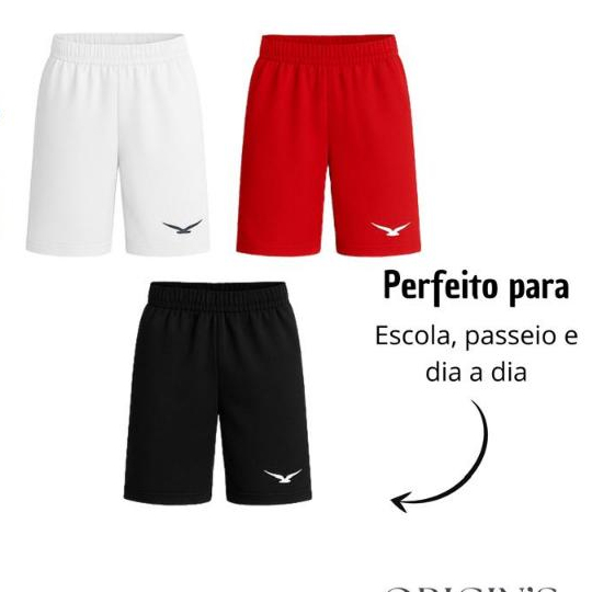 Kit Com 3 Shorts Infantil Chimpa Bermudas Direto da Fabrica em Oferta na Shopee