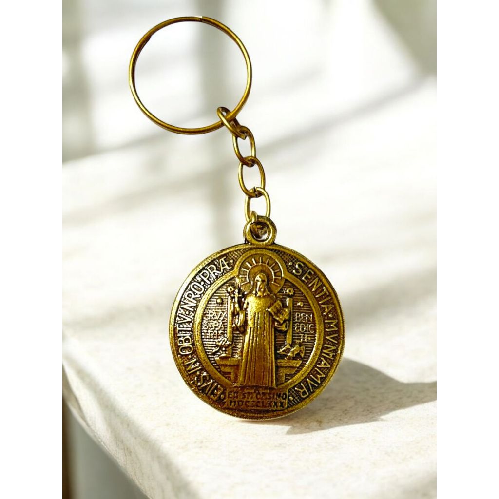 Chaveiro São Bento Medalha 3D Zamak em Oferta na Shopee