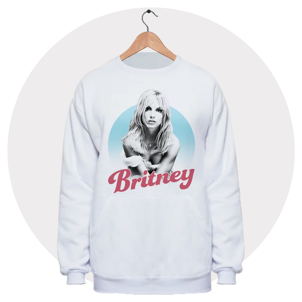 Moletom Branco Britney Spears Britney