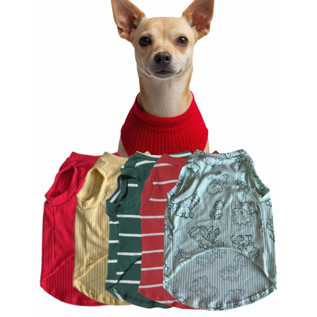 Regata Canelada para Pet - Roupa Pet - Cachorro e Gato.