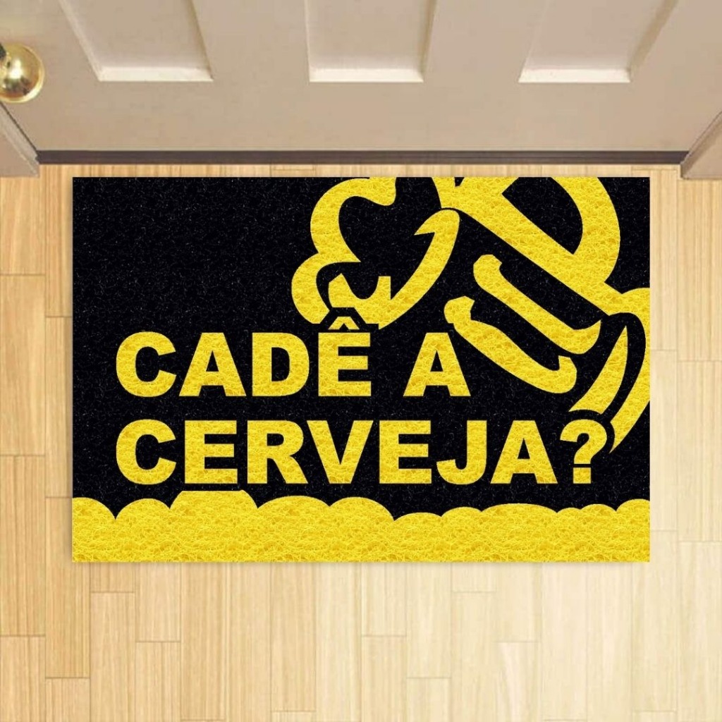 Tapete Capacho Bar, Cadê a Cerveja, Cadê a breja?