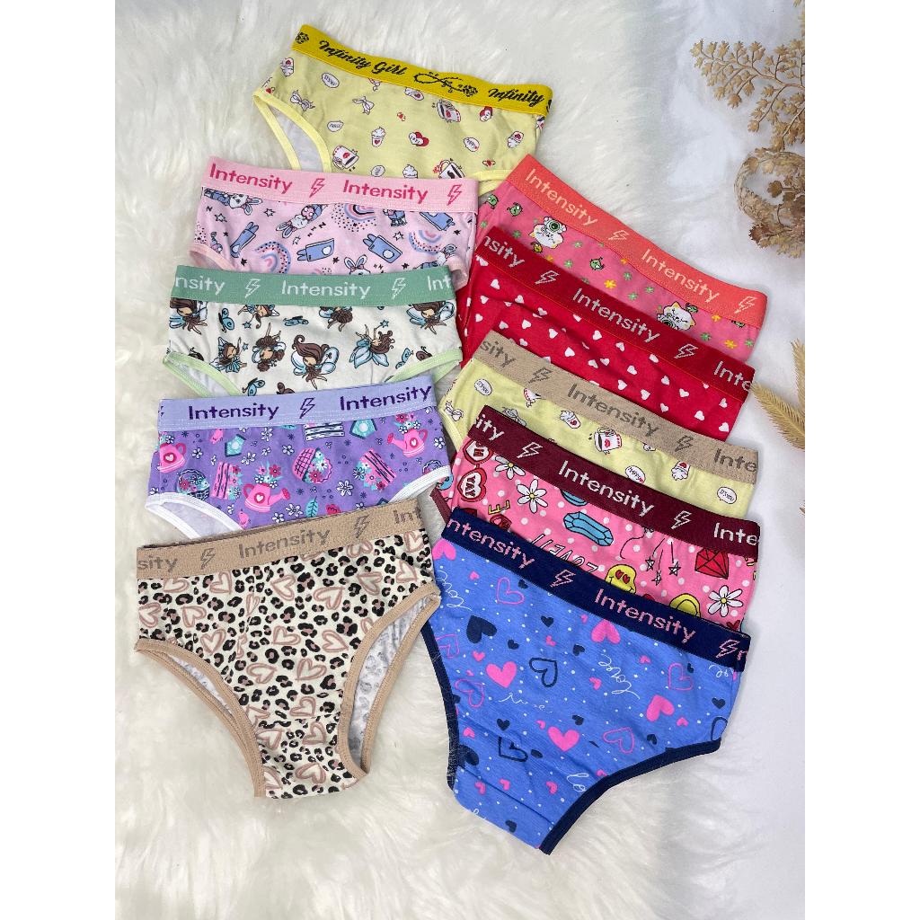Kit Calcinhas Infantil de Algodão Juvenil Menina Moça Conforto Cós Alto em Oferta na Shopee