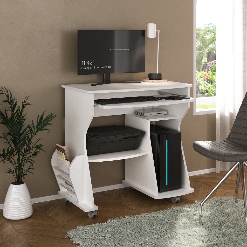 Mesa P/Comp Artely 160 com Rodízios em Oferta na Shopee