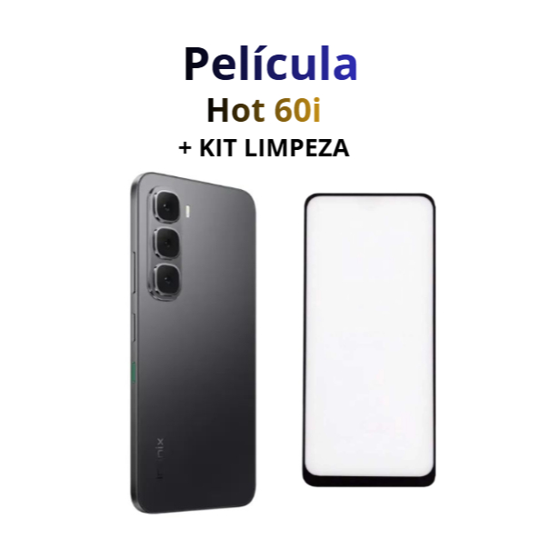 Película Infinix Hot 60i | Vidro 3D Premium | 1 unidade + kit limpeza
