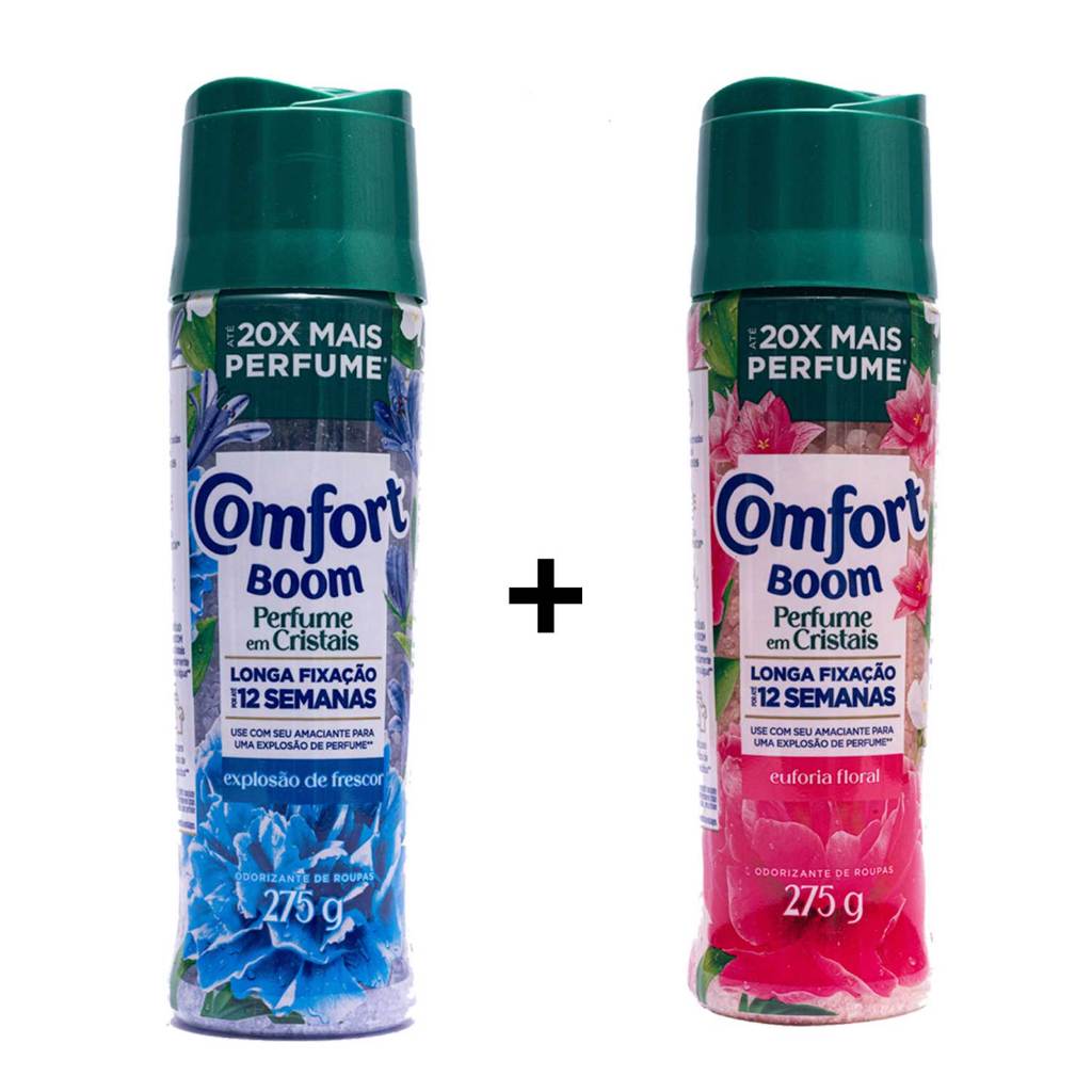 KIT Comfort Boom - Perfume em cristais - Euforia Floral 275g + Explosão de Frescor 275g