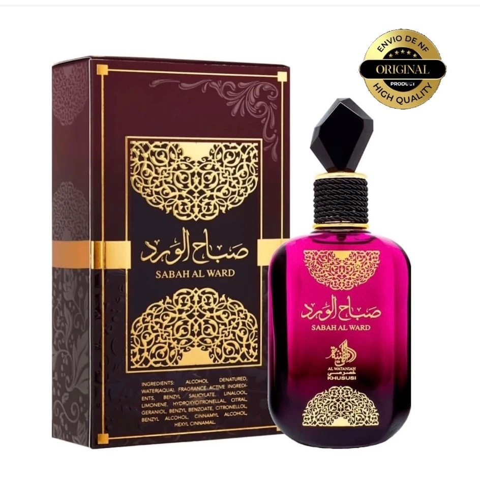 Perfume Feminino ÁRABES SABAH AL WARD 100ML Al Wataniah Eau de Parfum Edp Original