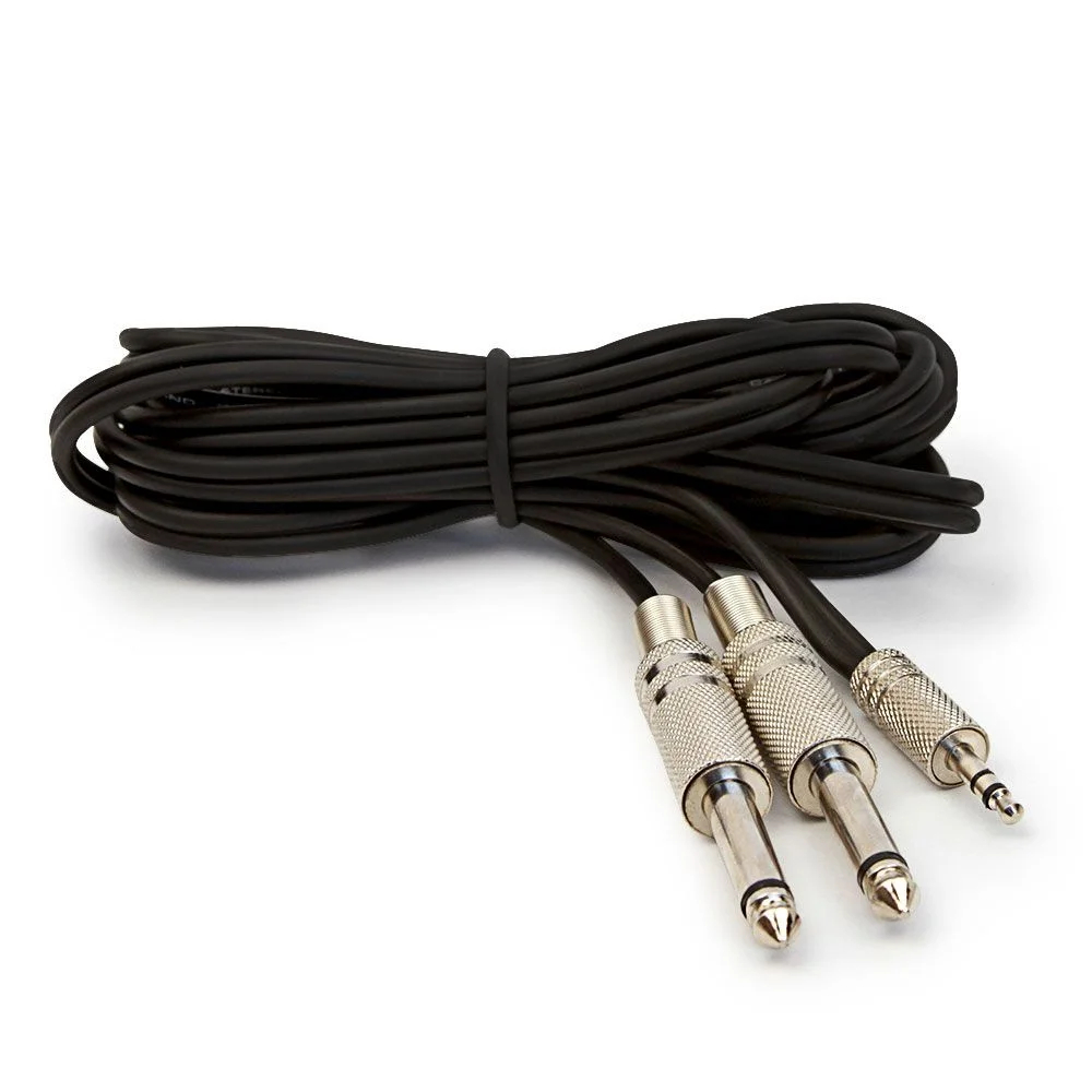 Cabo Audio Auxiliar 2 P10 Mono X P2 Estereo Blindado Profissional 2 Metros