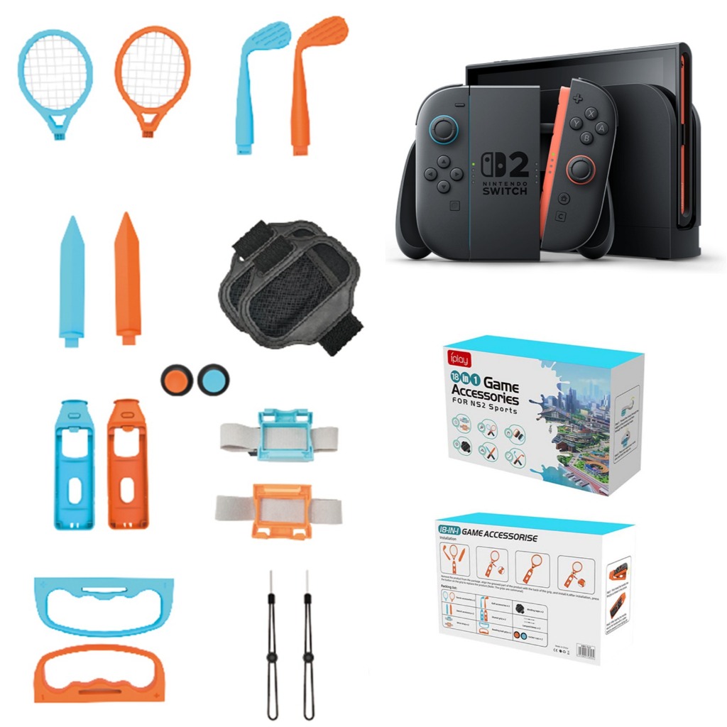 Kit 18 Em 1 Acessórios Sport Para Nintendo Switch 2