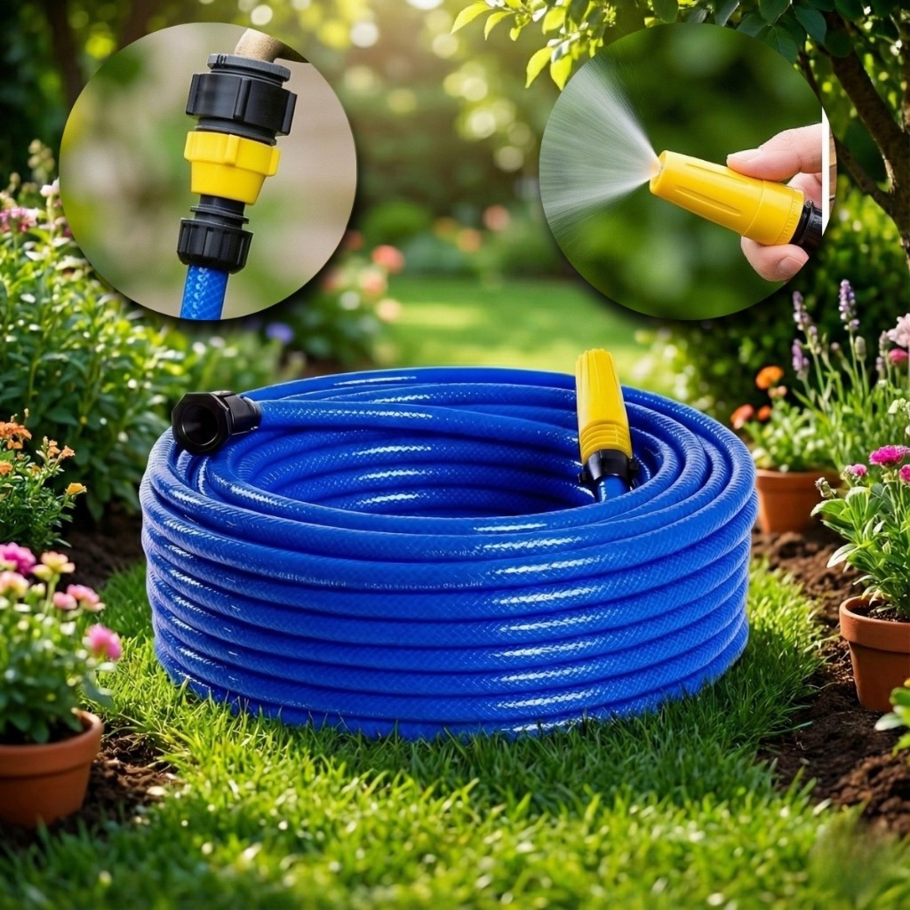Mangueira de Jardim Flexível e Reforçada – Ideal para Quintal e Lavar Área
