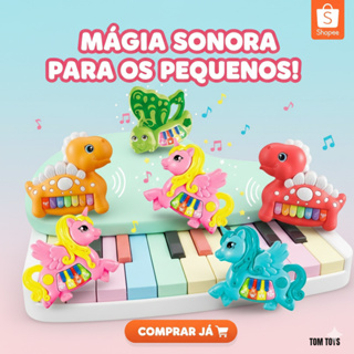 Brinquedo teclado Música do bebê piano DINOSSAURO/UNICORNIO/BUTTERFLY infantil educacional em Oferta na Shopee