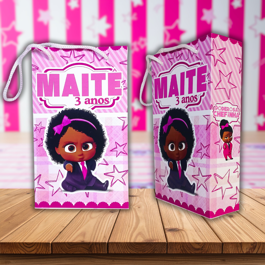 SACOLINHAS SURPRESA PERSONALIZADAS - Aniversário Festa PODEROSA CHEFINHA - Lembrancinhas - Kit PEGUE E MONTE