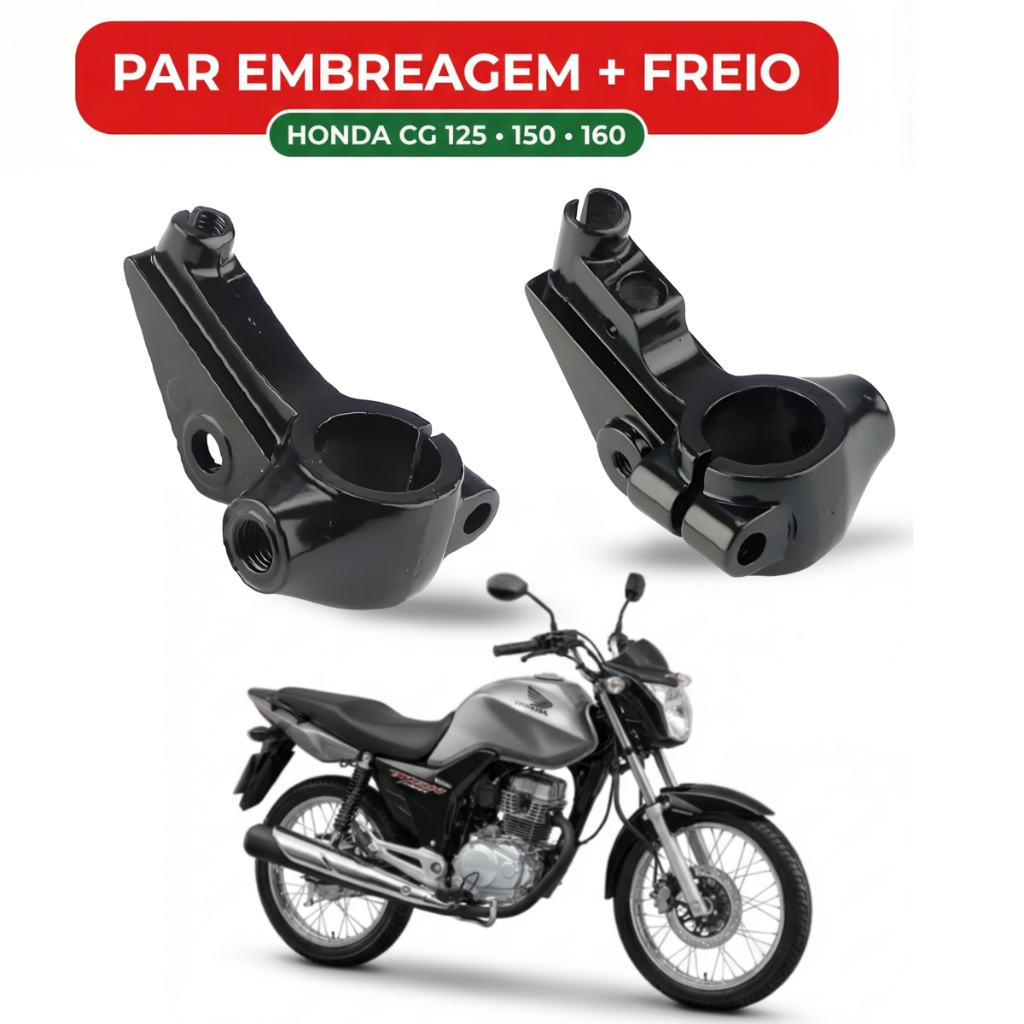 Kit Par Manicoto Freio + Embreagem Honda Cg 125 150 160 Titan Fan KS Lona A Tambor em Oferta na Shopee