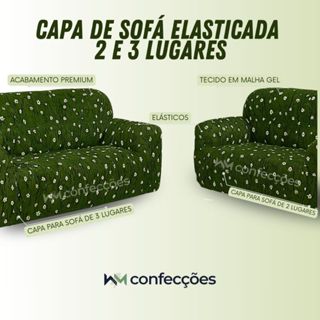 CAPA DE SOFA PROTETOR LUXO KING ESTAMPADA COM 58 ELASTICO 2 E 3 LUGARES GRANDE MALHA EM GEL em Oferta na Shopee