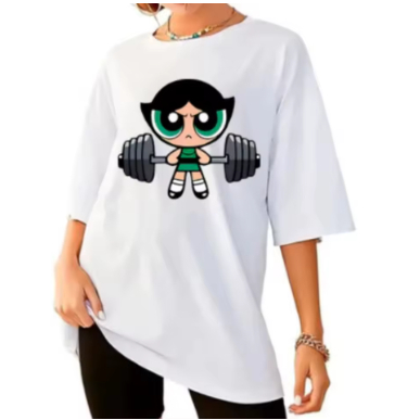 Camiseta Meninas super poderosa Docinho Adulto/Infantil Lançamento Unissex Em Algodao