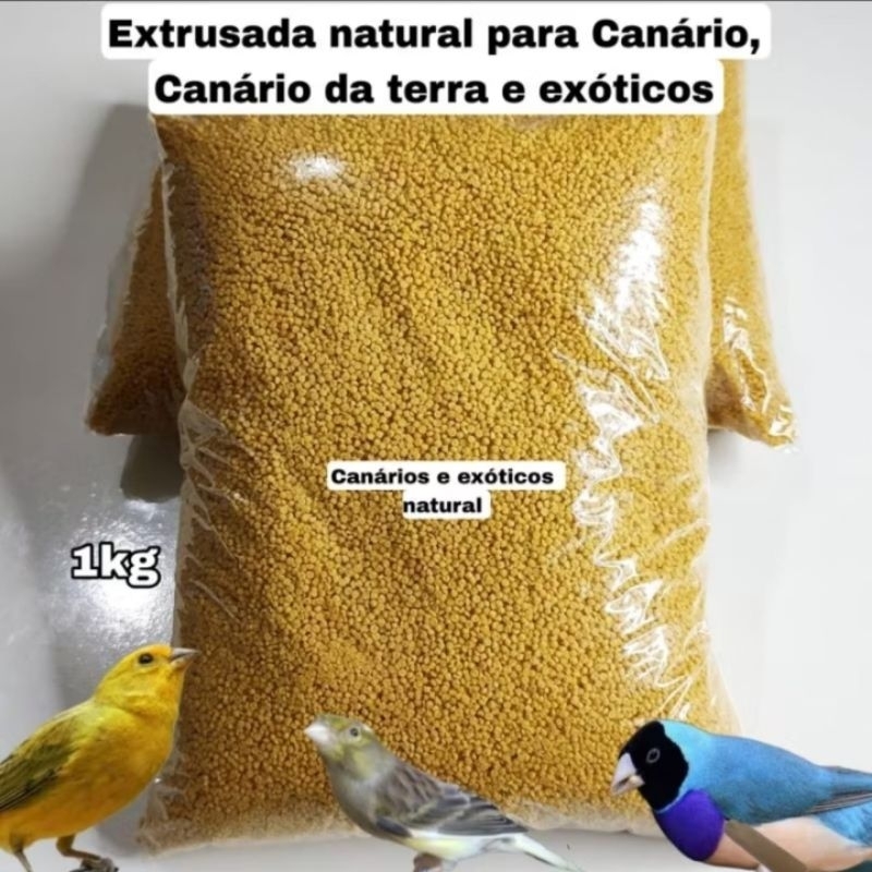 Extrusada natural para Canários e Exóticos 1Kg