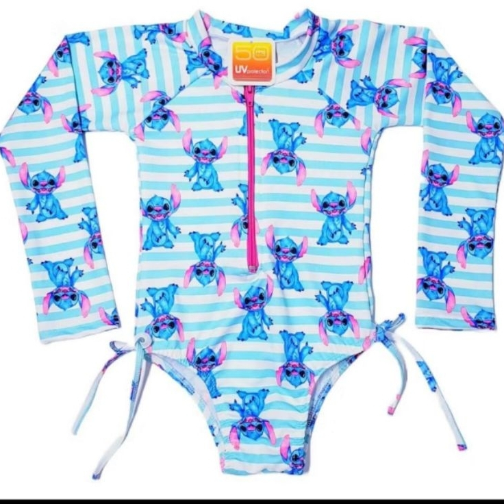 Maiô Natação Infantil, feminino Biquíni Manga longa Proteção Solar Uv moda em tendencia em Oferta na Shopee